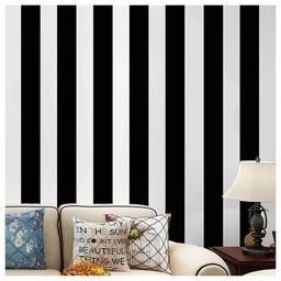 JAAMSO ROYALS White & Black Plain Design Vinyl Wallpaper (1000 cm X 45 cm)-image-70