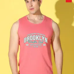 WOOSTRO Pack Of 2 Printed Gym Vests VWS26(BKLN PEACH)(ENJOY RED)-image-80