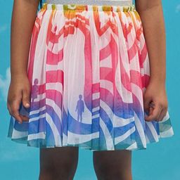 LIL DRAMA Girls Digital Printed Flared Above Knee Skirt-13