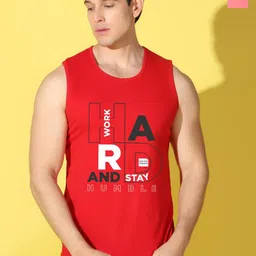 WOOSTRO Pack Of 2 Printed Pure Combed Cotton Gym VestsVWS26(HARD RED)(BKLN PEACH)-image-46