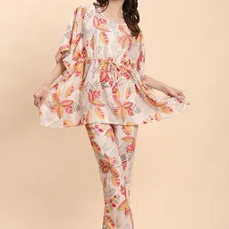 Noia Abstract Kaftan Top WIth Trousers Co-Ords-image-23