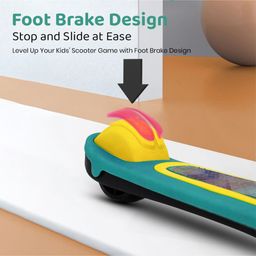 fab n funky 3 Wheel Foldable Scooter With Led Light Up Deck & Wheel And 4 Level Adjustable Handle Bar - Green image 5