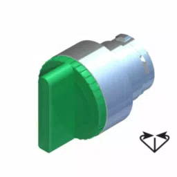 RS PRO 3 Position Selector Switch Head 22.5 mm Cutout Green Handle, 2383916-8