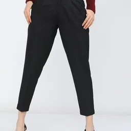 Tokyo Talkies Women Mid-Rise Tapered Fit Trousers-picture-20