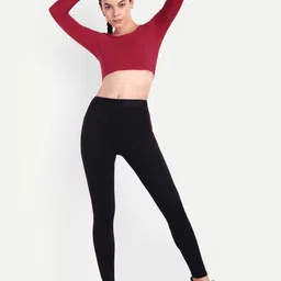So What Round Neck High-Rise Crop Top And Tights-image-20