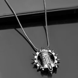 Voylla Eclipse Rhodium-Plated Modern Knight Pendants with Chains-image-17