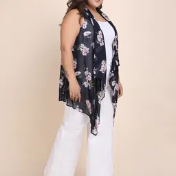 CURVE BY KASSUALLY Printed Open Front Shrug image 5