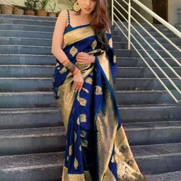 Lookmark Woven Design Zari Banarasi Saree-34