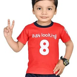 Alexa Creation Boys Typography Printed Round Neck Cotton T-shirt-image-97