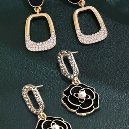 VAGHBHATT Gold-Plated Alloy Rhinestone Classic Drop Earrings-picture-12
