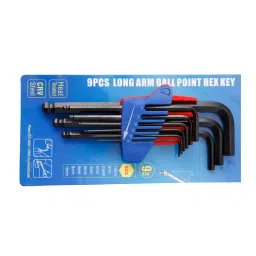 De Neers Extra Long Arm Hex Allen Key Sets DNXLONG9L (9Pcs) image 1