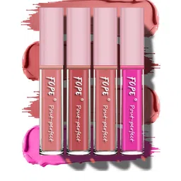 FOPE Pout Perfect Set Of 4 Long Lasting Matte Liquid Lipstick - 4ml Each -02-05-07-11-56