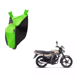 Auto Pearl Waterproof Two Wheeler Cover For Bajaj CT110 (Green & Black)-image-53