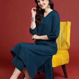 Anouk Panelled Kurta with Trousers-24
