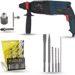 Walkers 1200 W Hammer Impact Drill Kit 26 mm Chuck Size with 5 Bits, WKCB373M1-picture-16