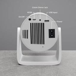 fire turtle LED HD Projector for Home | 720p Smart Projector with WiFi Casting, OTT Apps (Netflix, Prime Video), 2000 Lumens, Compact & Adjustable (White) image 2