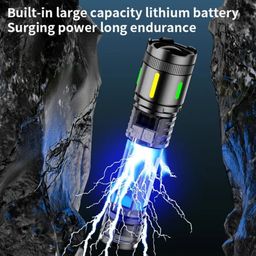 OTOOBEST M036 Rechargeable Tactical Flashlight with Type-C | Ultra-Bright 10,000 Lumens LED Torch, Long-Range Beam, Waterproof for Outdoor Trekking & Emergency Use (M036) image 4