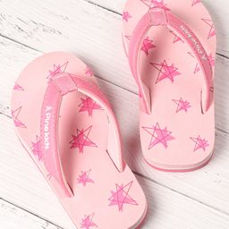 Pine Kids Slip On Flip Flops Star Print - Pink-image-71