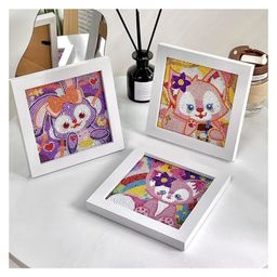 Oskart Diamond Dazzle Creations: Kids' DIY Diamond Painting Stickers Kit with Frame, Tool, and Cartoon Designs - Educational Mosaic Art Gift & Craft for Birthdays (Assorted Design)-14