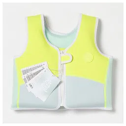 SUNNYLiFE Salty the Shark Swim Vest 2-3 Aqua Neon Yellow-image-2