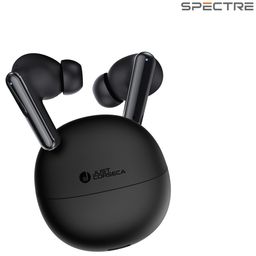 Just Corseca Spectre Wireless Earbuds : ANC | ENC | Quad Mike | Soft Touch, Black-0