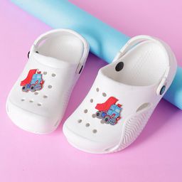 PASSION PETALS Truck Applique Detailed Slingback Clogs - White-image-87