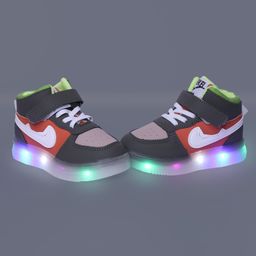 NEW STEPS Colour Blocked LED Velcro Closure Shoes - Green-image-93