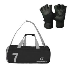 GROUPERS Printed Medium Foldable Sports or Gym Duffel Bag-image-80