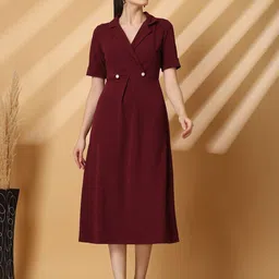 plusS Women Fit & Flare Midi Dress-picture-35