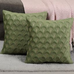 Feather Patterned Velvet Cushion Covers-19