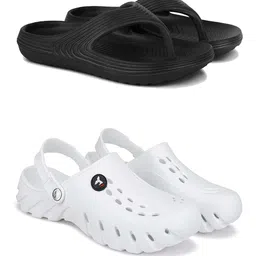 PENNEN Pack Of 2 Self-Designed Clogs & Thong Flip-Flops-image-72