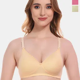 FUNAHME Pack Of 3 Full Coverage Lightly Padded T-shirt Bra-7