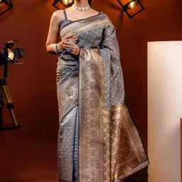 S.K.C Woven Design Zari Banarasi Saree-picture-28