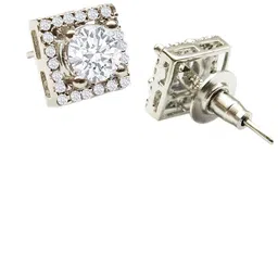 fabula Cubic Zirconia Studded Square Shaped Studs image 4