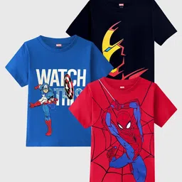 Marvel by Miss and Chief Boys 3 Avengers Printed Pockets T-shirt-image-88