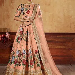 DIVASTRI Embellished Sequinned Semi-Stitched Lehenga & Unstitched Blouse With Dupatta-image-74