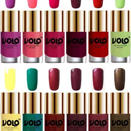 VOLO Set Of 12 High-Shine Long Lasting Non Toxic Professional Nail Polish- 9.9ml Each-39