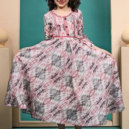NIVUDI Girls Poly Silk Dresses-image-9