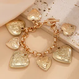 StyleCast x Revolte Women Handcrafted Gold-Plated Cuff Bracelet-5