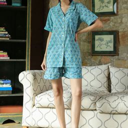 Jaipur Morni Printed Pure Cotton Shirt With Shorts Co-Ords-picture-37