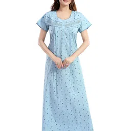 NIGHT QUEEN Printed Maxi Nightdress-image-22
