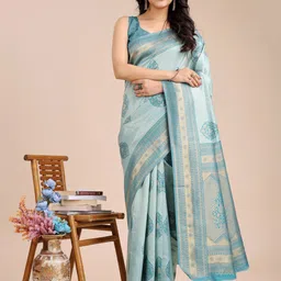 Astita Woven Design Zari Banarasi Saree With Blouse Piece-image-50