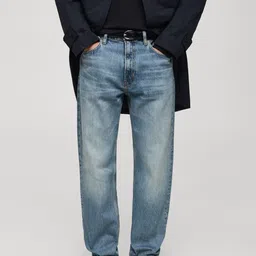 MANGO MAN Straight Fit Faded Jeans-image-88