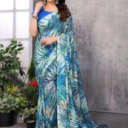 Moda Rapido Abstract Printed Fusion Saree-picture-45