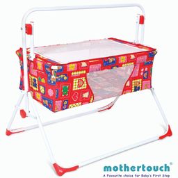 Mothertouch Wonder Cradle Cum Bassinet Bear Print - Red-19