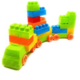 FunBlast Building Blocks Set With Wheels Multicolour - 50 Pieces-15