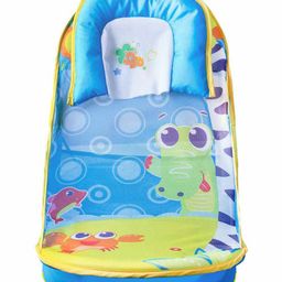 Mastela Deluxe Baby Bather Crocodile Print - Blue-image-24