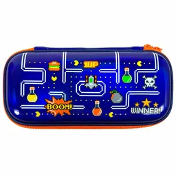 Scoobies Gaming Pencil Case With Pac-Man Design & Shiny Metallic Print - Blue-picture-13