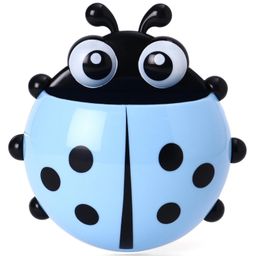 Ladybug Shaped Toothbrush Holder - Blue-image-11