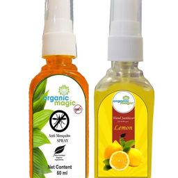 Organic Magic Anti Mosquito Spray & Hand Sanitizer Combo Set - 50 ml Each-image-30